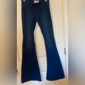Free People Dark Blue Flare Jeans